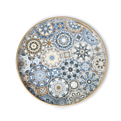 Plateau de service rond mosaïque-  32 cm