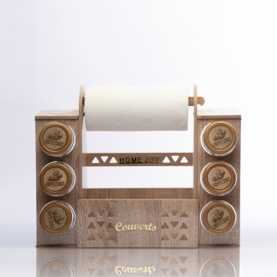 Porte-épices en bois, Rangement cuisine | Caverna