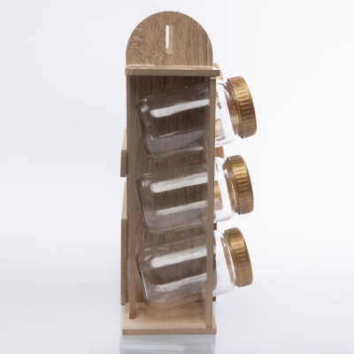 Porte-épices en bois, Rangement cuisine | Caverna