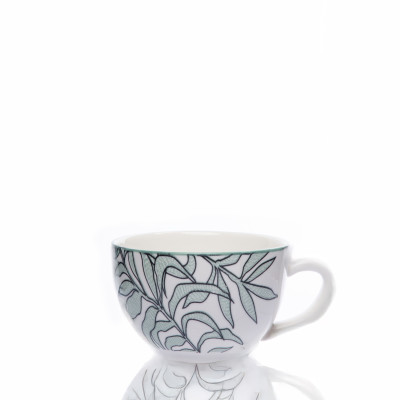 Tasse à café EVERGREEN PETALS avec soucoupe