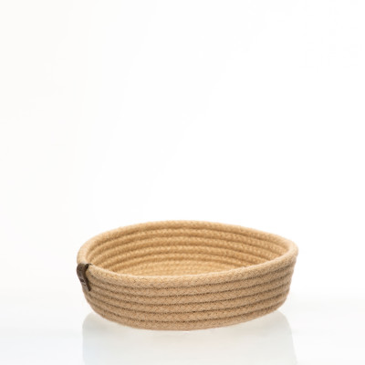 Panier de Rangement en Corde Naturelle Beige