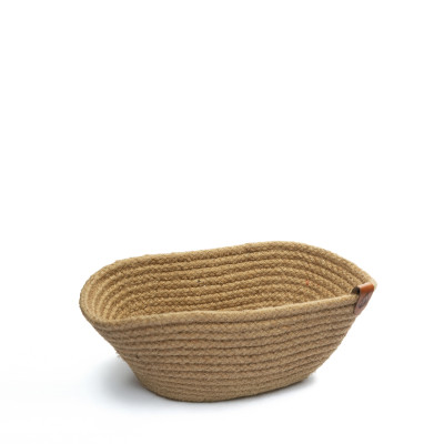 Corbeille ovale en jute naturelle