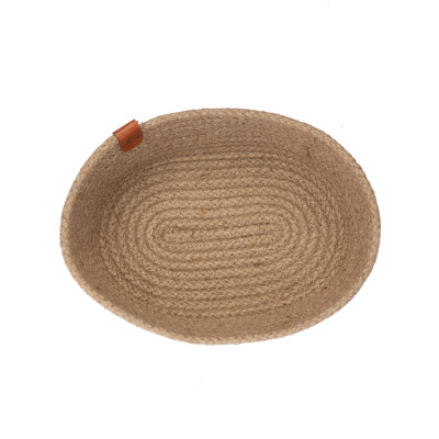 Corbeille ovale en jute naturelle