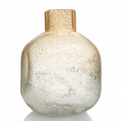 Vase en Verre Soufflé Ambré