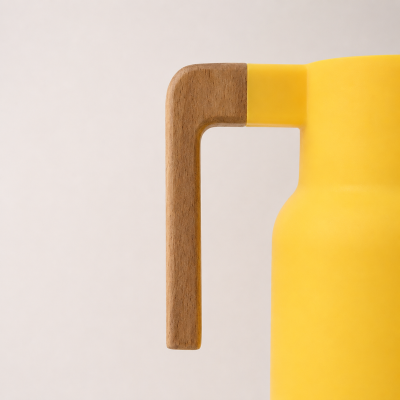 Thermos isotherme à poignée bois