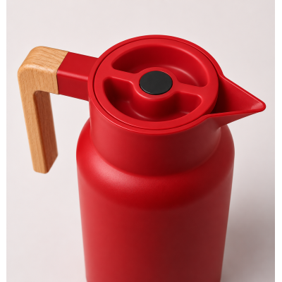 Thermos isotherme à poignée bois