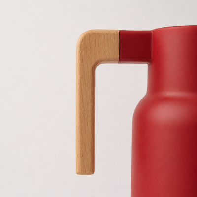 Thermos isotherme à poignée bois
