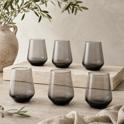 Coffret 6 verres gris fumé FB - Pasabahce Allegra