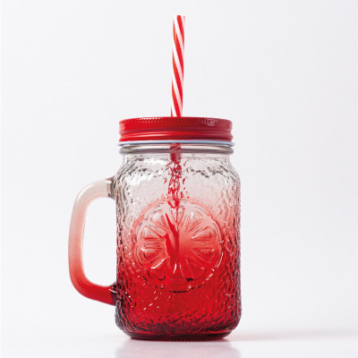 Verre avec paille réutilisable - Mason Jar avec paille – 45 cl