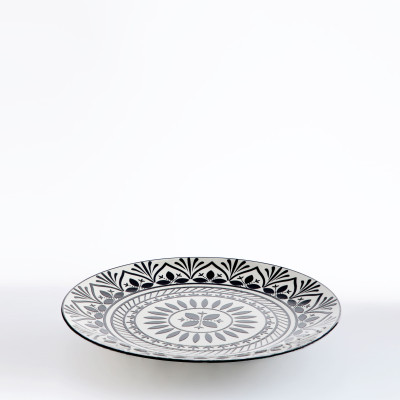 Assiette plate 27cm moderne à motifs orientaux