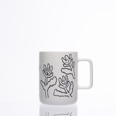 Mug en céramique- Motifs végétaux fins- 350 ML