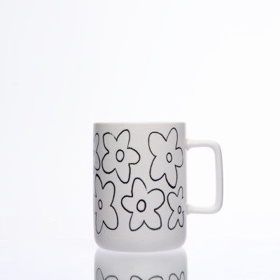 Mug en céramique blanche - Bloom Graphique -350ML