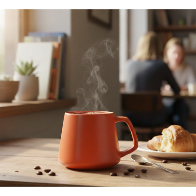 Mug en céramique orange mat 300 ml | Caverna Tunisie