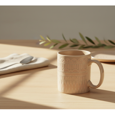 Mug Céramique Relief Ethnique