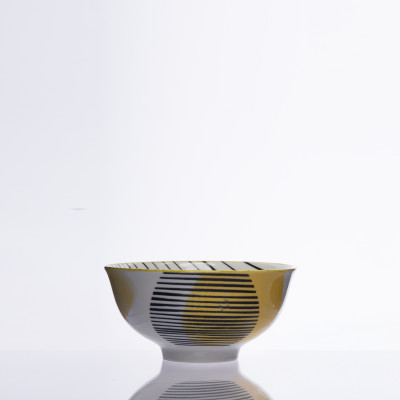 Bol Céramique  Jaune & Noir – 12 cm