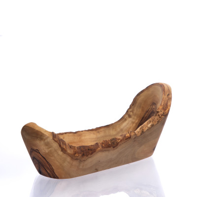 Panier à pain artisanal en bois d'olivier- 20 cm