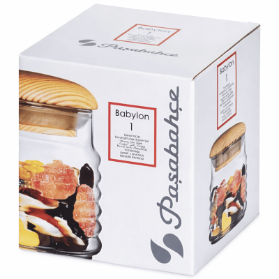 Bocal couvercle en bois - 630ml