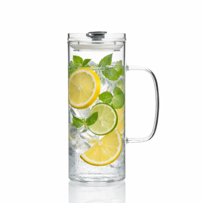 Tasse en verre avec couvercle - 400ml