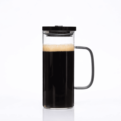 Tasse en verre avec couvercle - 400ml